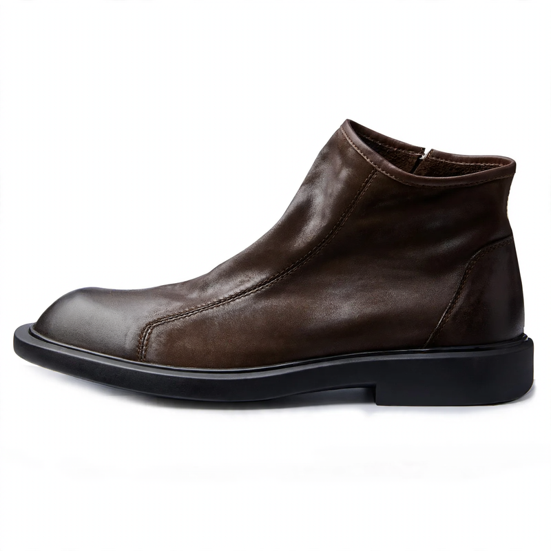 Herren Chelsea-Stiefel aus Rindsleder, flacher Absatz