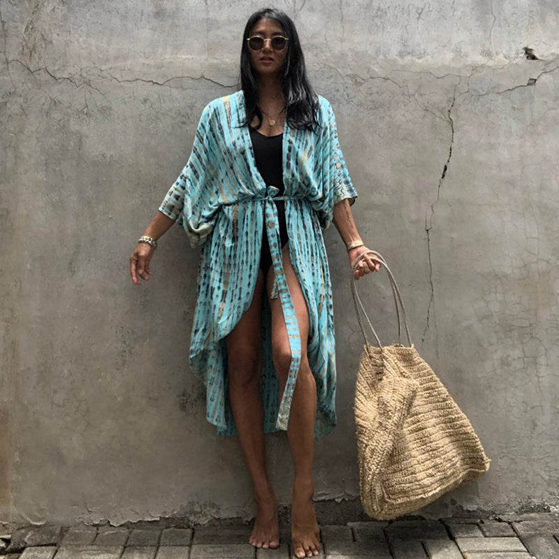 Drune | Glamouröse Sonnenschutz Resort Strandkleid Cover Up