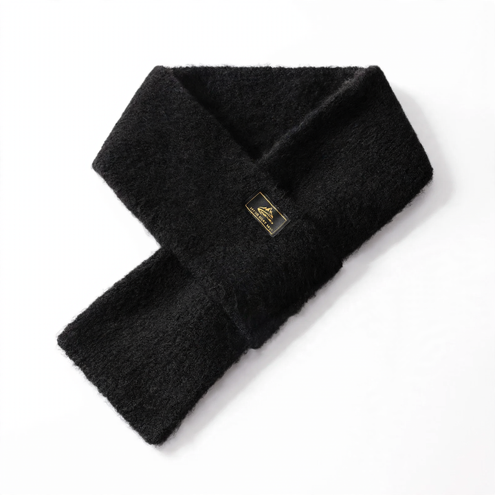 Warmer Herren-Strickschal, einfarbig, 77 cm