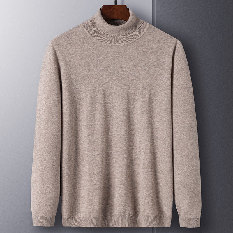 Herren-Kaschmirpullover, Rollkragen, körperbetonter Schnitt