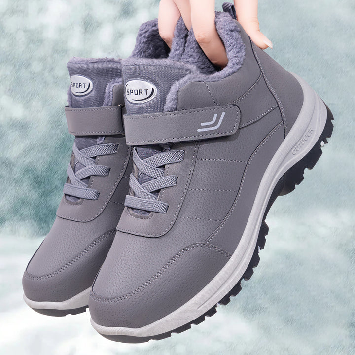 Gefütterte Unisex-Winterstiefel mit Klettverschluss