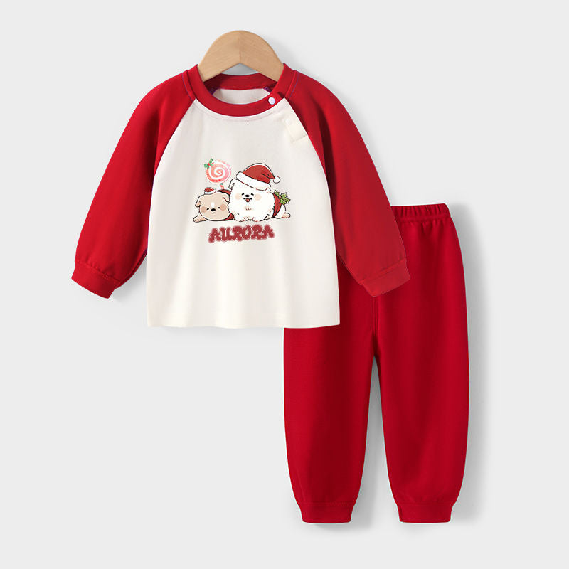 Kinder-Pyjama-Set aus Baumwolle, zweiteilig