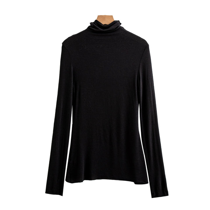 Damen-Langarmshirt mit Stehkragen, weich und bequem