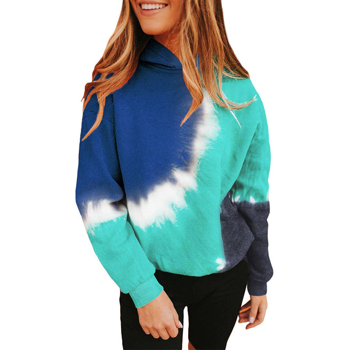 Damen Oversized Kapuzenpullover mit modischem Batikdesign Drune