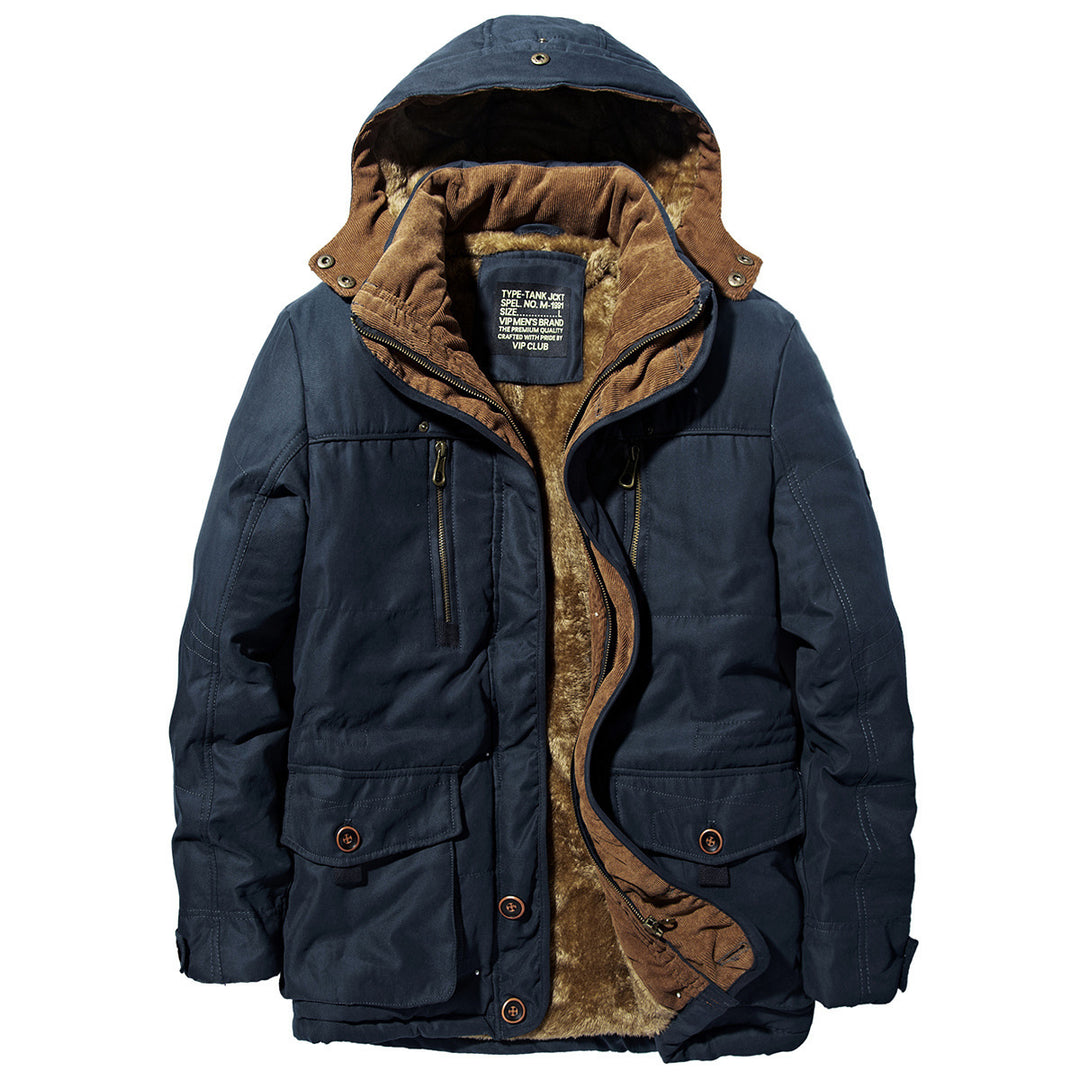 Herren Wetterfeste Parka mit Fleecefutter Drune