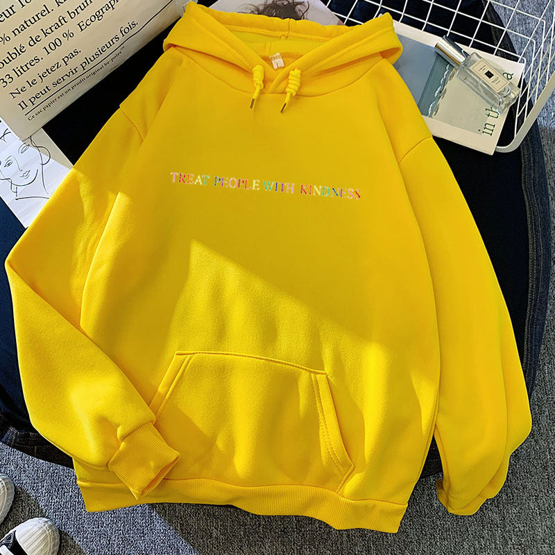 Damen nan lässiger Oversize-Kapuzenpullover mit holografischem Schriftzug, Kängurutasche und angerautem Fleece Drune