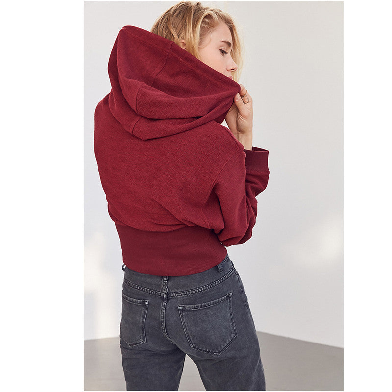 Damen cropped Kapuzenpullover Drune 1772505869