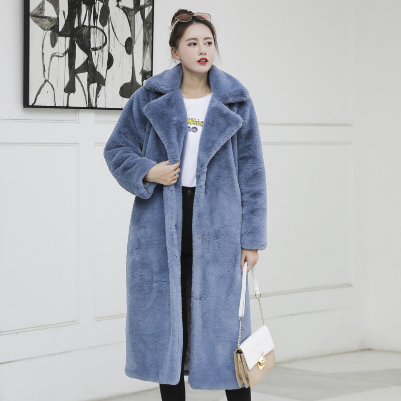 Damen Fleece-Mantel mit doppelter Knopfleiste und trendigem Schnitt Drune