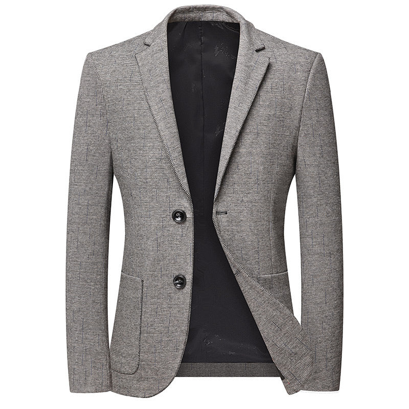 Herren Slim-Fit Blazer im Glencheck-Look mit feiner Struktur und kontrastiertem Innenfutter Drune