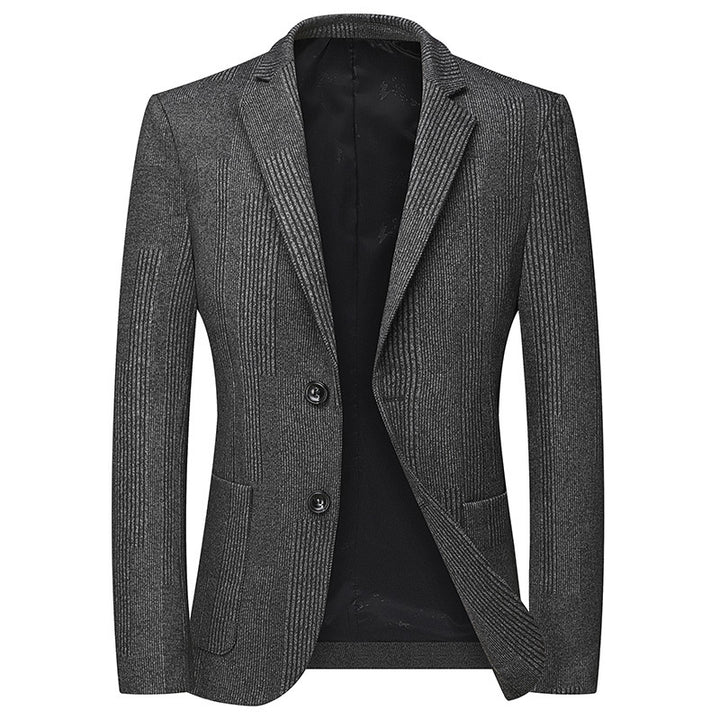 Herren Slim-Fit Blazer im Glencheck-Look mit feiner Struktur und kontrastiertem Innenfutter Drune