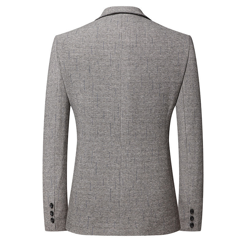 Herren Slim-Fit Blazer im Glencheck-Look mit feiner Struktur und kontrastiertem Innenfutter Drune