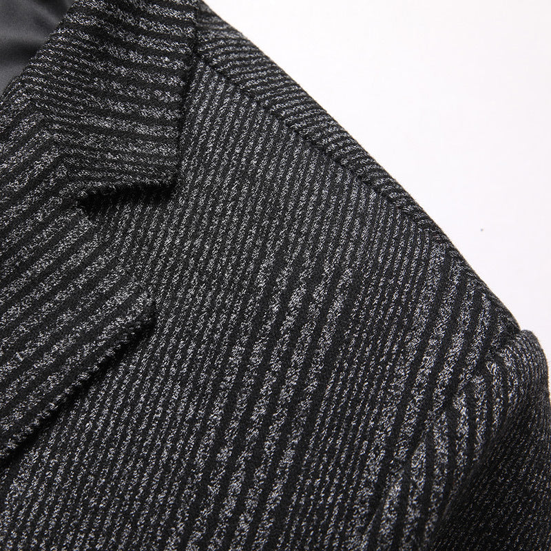 Herren Slim-Fit Blazer im Glencheck-Look mit feiner Struktur und kontrastiertem Innenfutter Drune