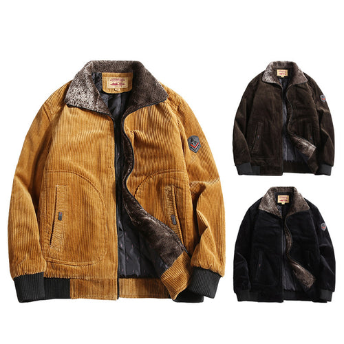 Herren Stylische Cordjacke Drune