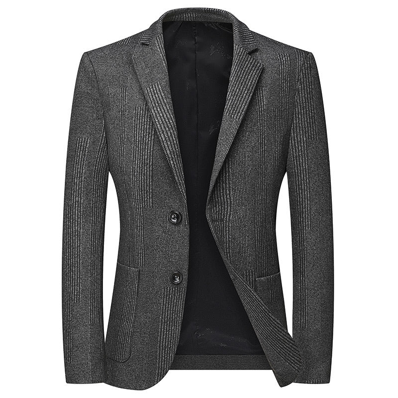 Herren Slim-Fit Blazer im Glencheck-Look mit feiner Struktur und kontrastiertem Innenfutter Drune