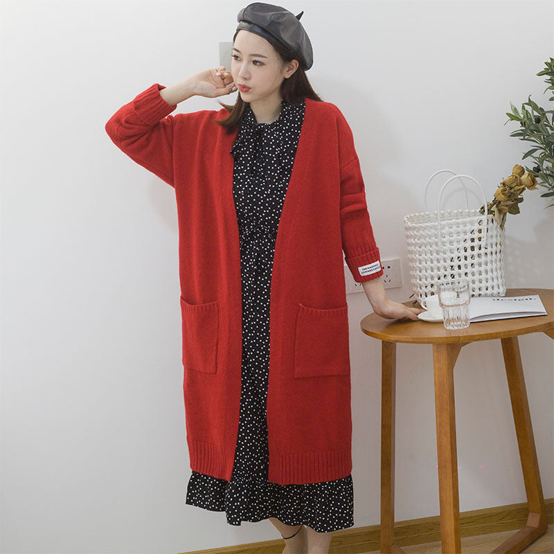 Damen Oversize-Strickjacke mit Taschen Drune