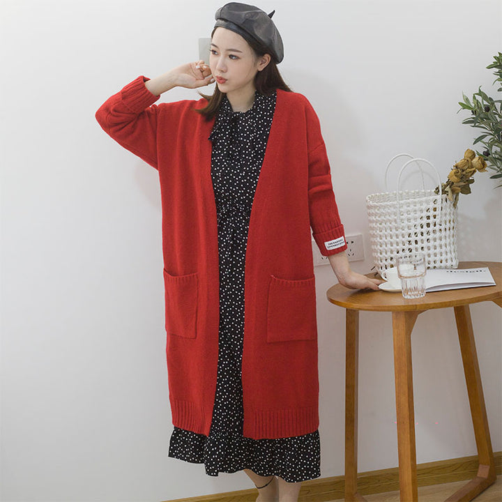 Damen Oversize-Strickjacke mit Taschen Drune