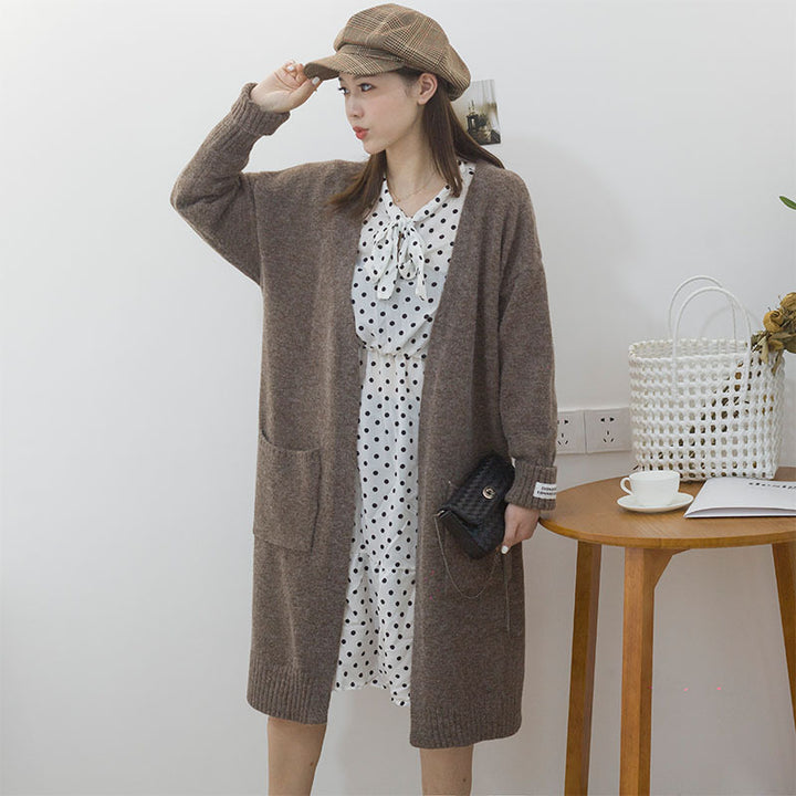 Damen Oversize-Strickjacke mit Taschen Drune