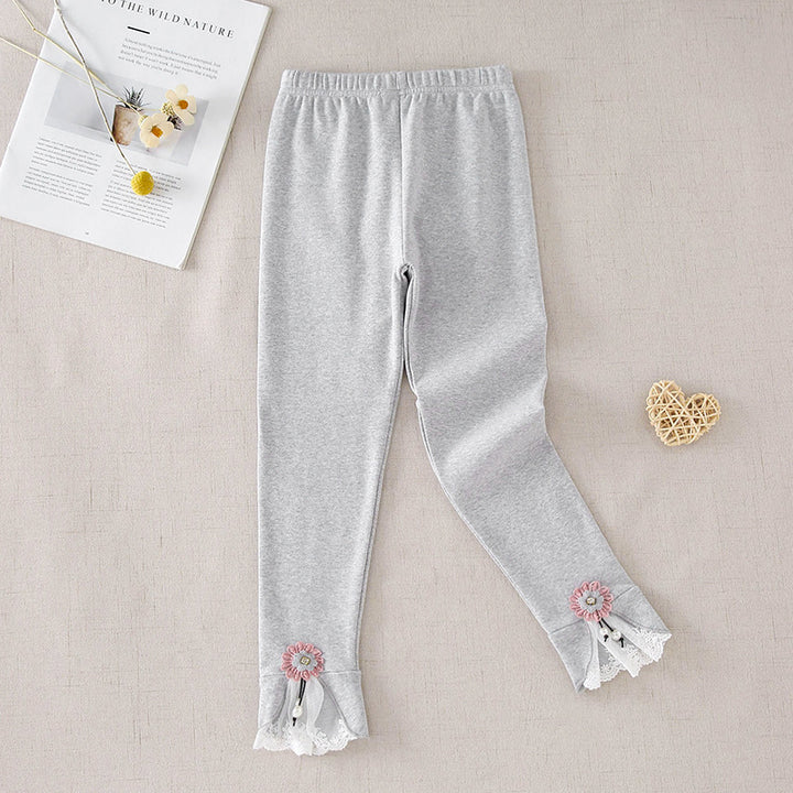 Damen Leggings mit dekorativen Rüschendetails Drune