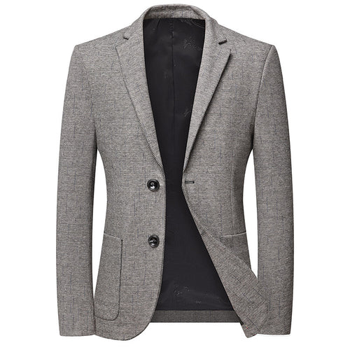 Herren Slim-Fit Blazer im Glencheck-Look mit feiner Struktur und kontrastiertem Innenfutter Drune