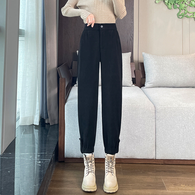 Damen-Freizeithose aus Cord mit Bündchen