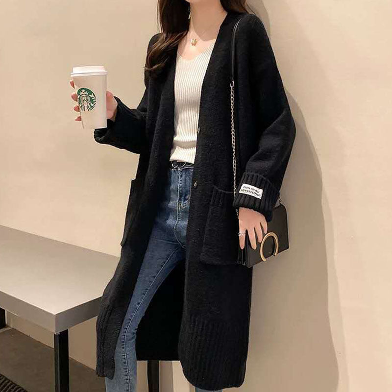 Damen Oversize-Strickjacke mit Taschen Drune