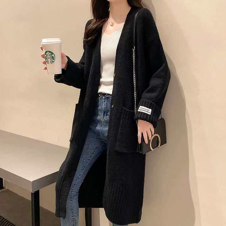 Damen Oversize-Strickjacke mit Taschen Drune
