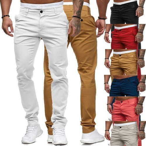Herren nan schmal geschnittene Baumwollstretch-Chino mit mittlerer Leibhöhe und Komfortbund Drune