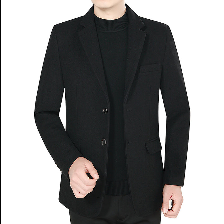 Herren Elegantes Wollmix-Sakko mit Slim Fit und Reverskragen Drune