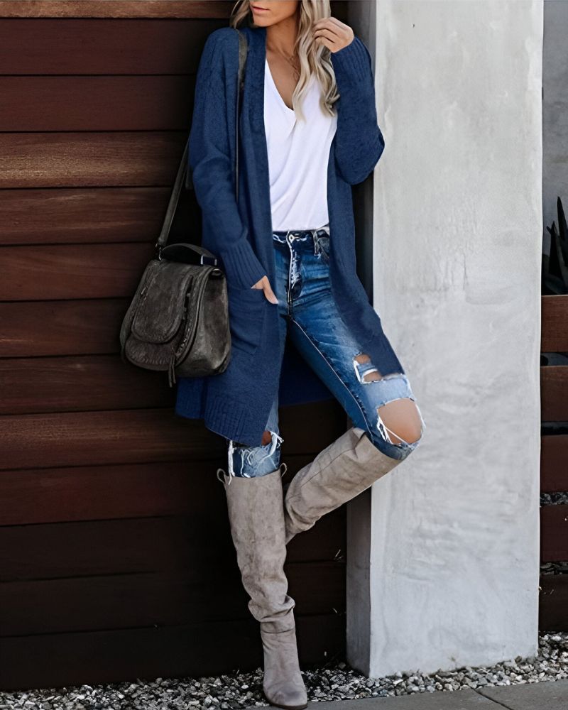 Drune | Lässiger Strick-Cardigan mit Taschen