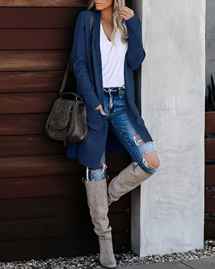 Drune | Lässiger Strick-Cardigan mit Taschen