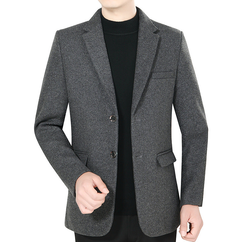 Herren Elegantes Wollmix-Sakko mit Slim Fit und Reverskragen Drune