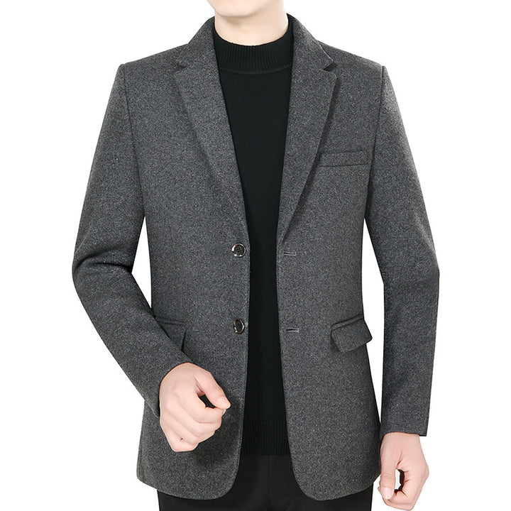 Herren Elegantes Wollmix-Sakko mit Slim Fit und Reverskragen Drune