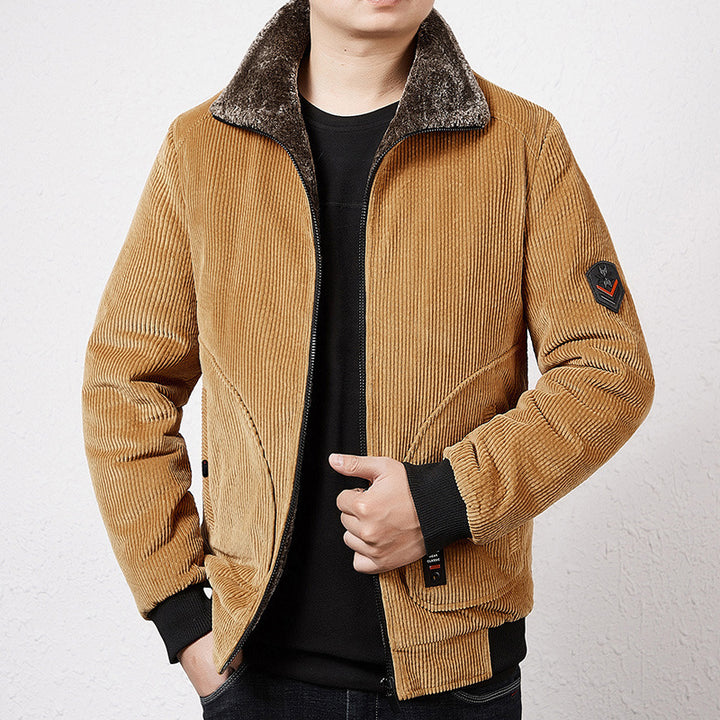 Herren Modische Cordjacke mit Teddyfutter Drune