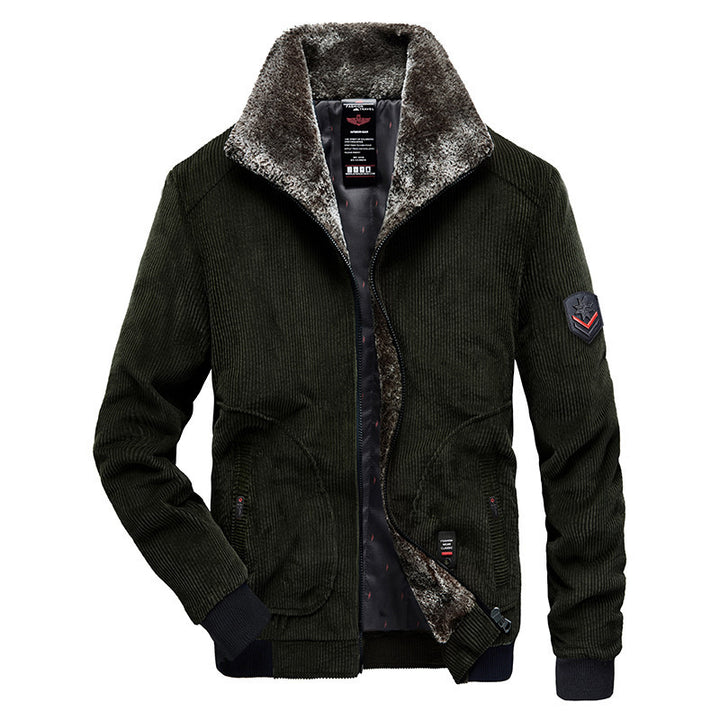 Herren Modische Cordjacke mit Teddyfutter Drune
