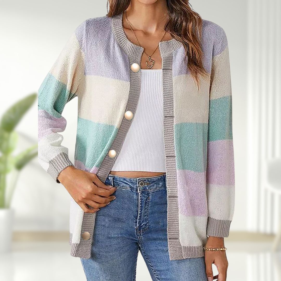 Drune | Modischer Streifen Cardigan