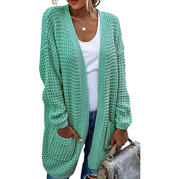 Damen Grobstrick Cardigan mit lässiger Silhouette und offenen Taschen Drune