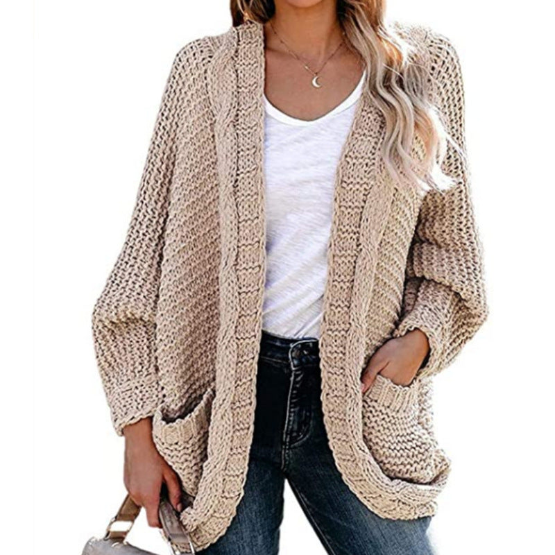 Damen Grobstrick Cardigan mit praktischen Taschen und lässigem Schnitt Drune