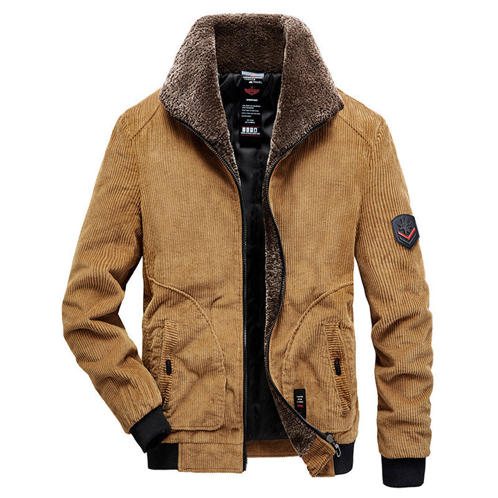 Herren Modische Cordjacke mit Teddyfutter Drune