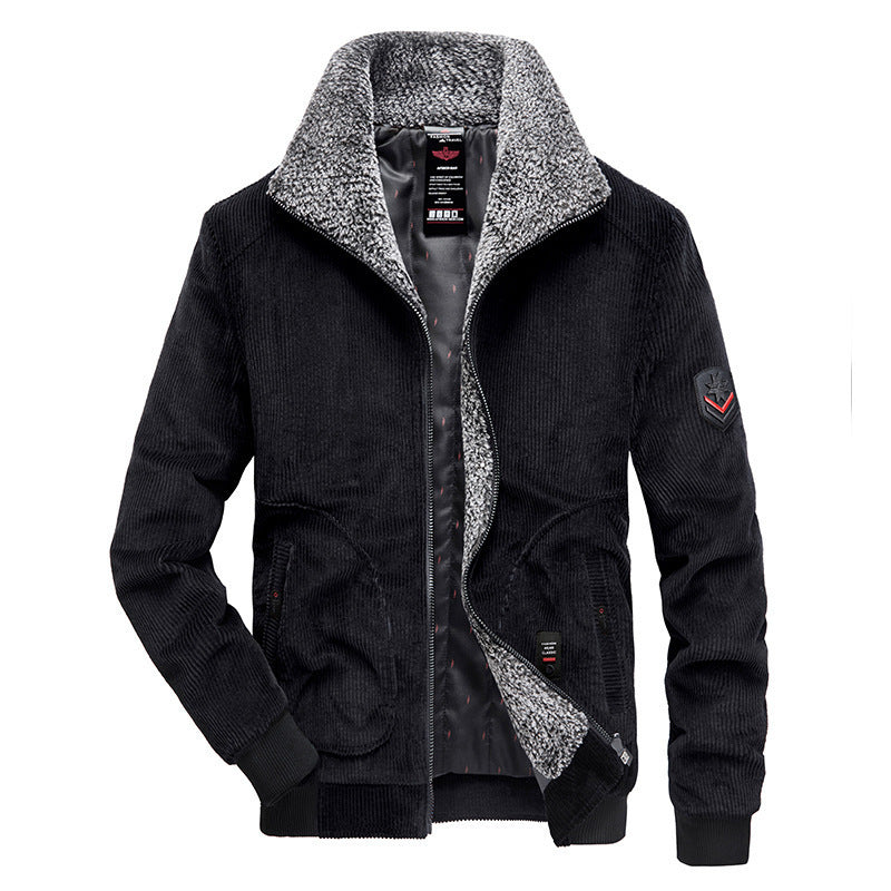 Herren Modische Cordjacke mit Teddyfutter Drune