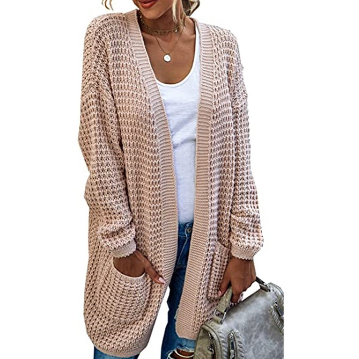 Damen Grobstrick Cardigan mit lässiger Silhouette und offenen Taschen Drune