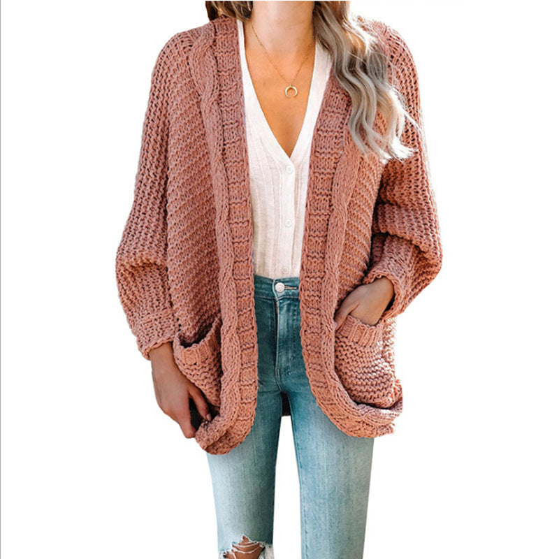 Damen Grobstrick Cardigan mit praktischen Taschen und lässigem Schnitt Drune