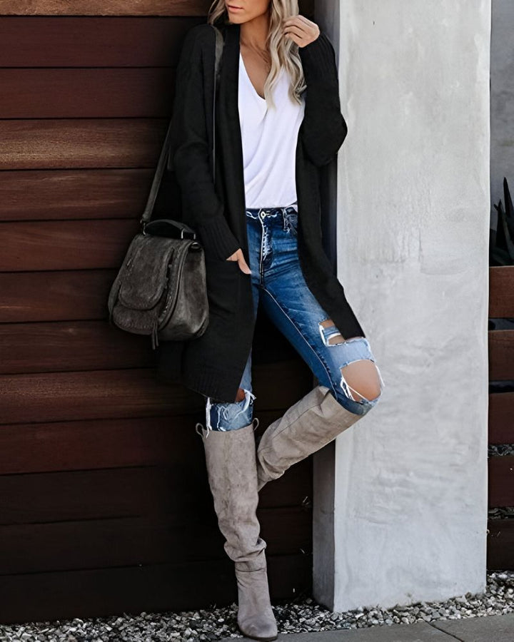 Drune | Lässiger Strick-Cardigan mit Taschen