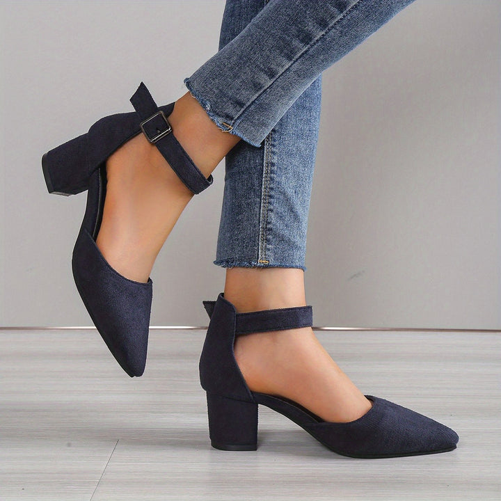 Drune | Damen Sandalen mit Blockabsatz Schnürung, mit Knöchelriemen, Elegant