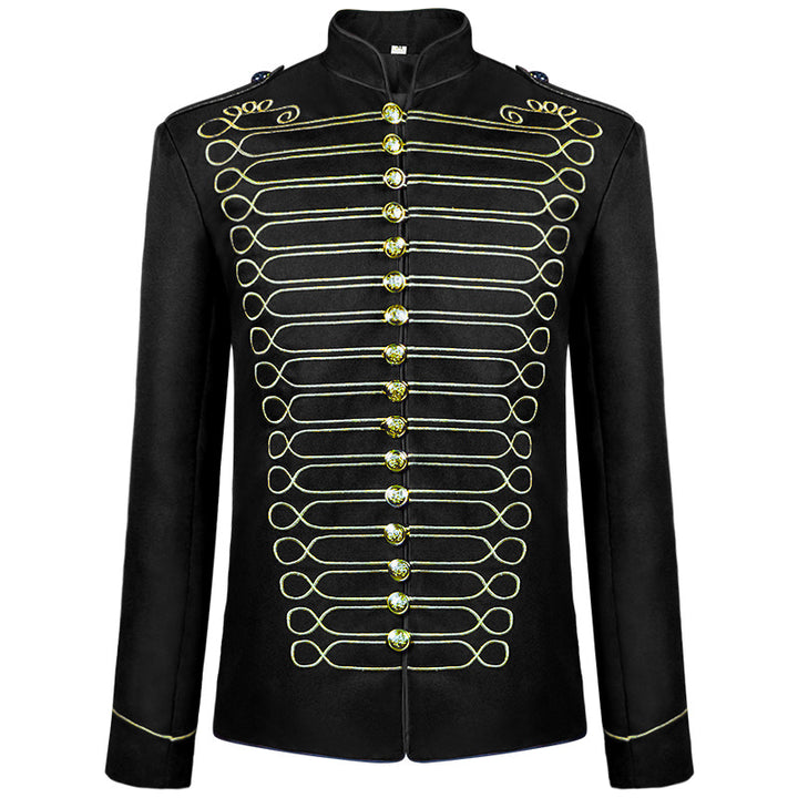Herren nan militärische Paradejacke mit Zierkordeln und Stehkragen Drune