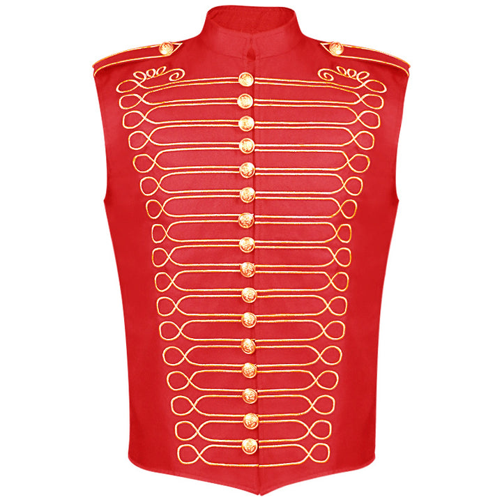 Herren nan militärische Paradejacke mit Zierkordeln und Stehkragen Drune
