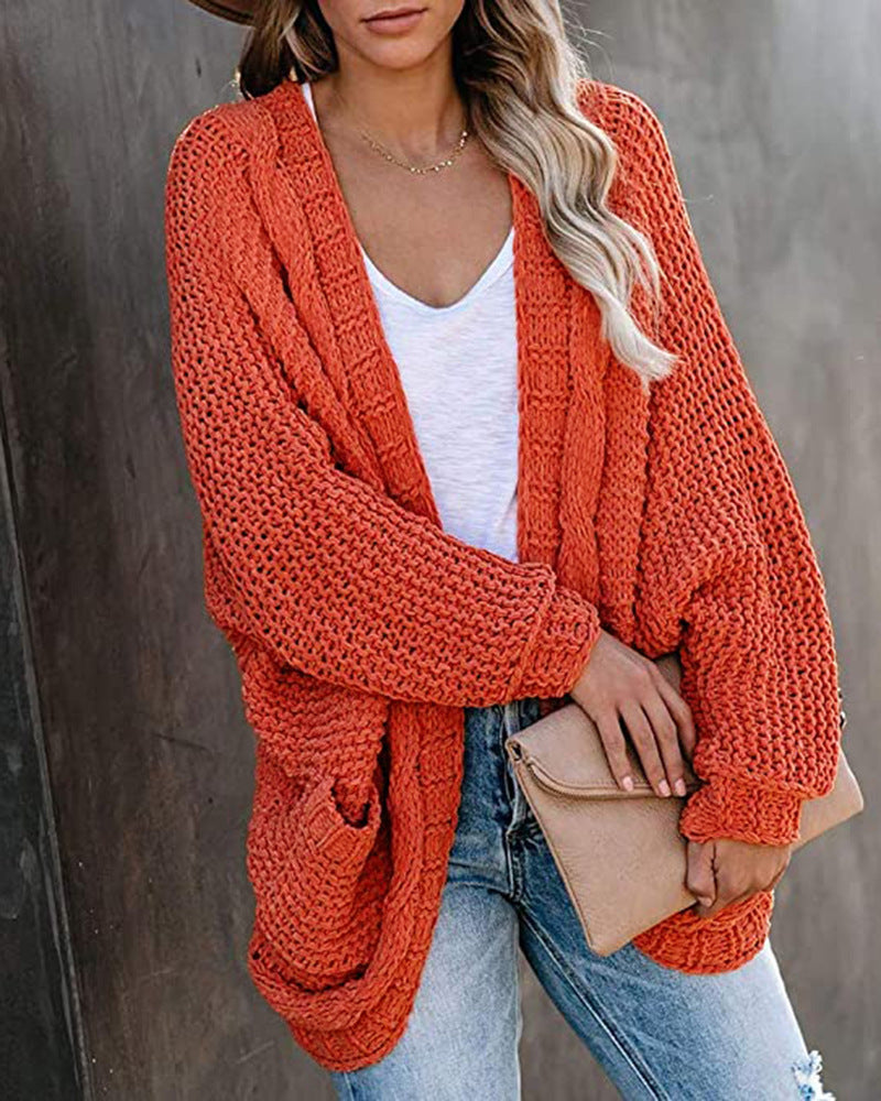 Damen Grobstrick Cardigan mit praktischen Taschen und lässigem Schnitt Drune