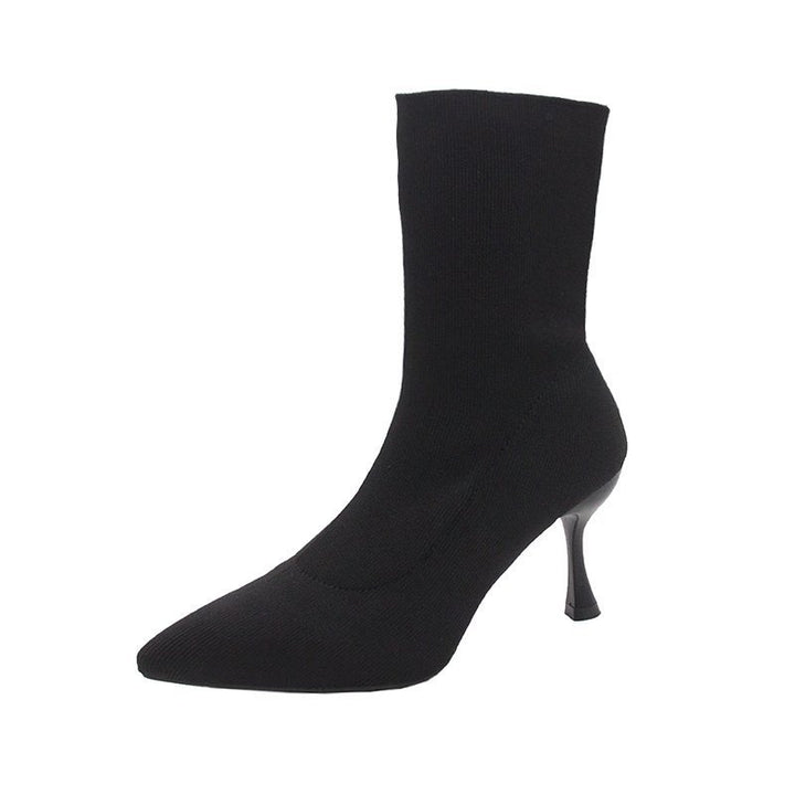 Damen nan Stretch-Sock-Boots mit schlankem Stiletto-Absatz und spitzer Zehenpartie Drune