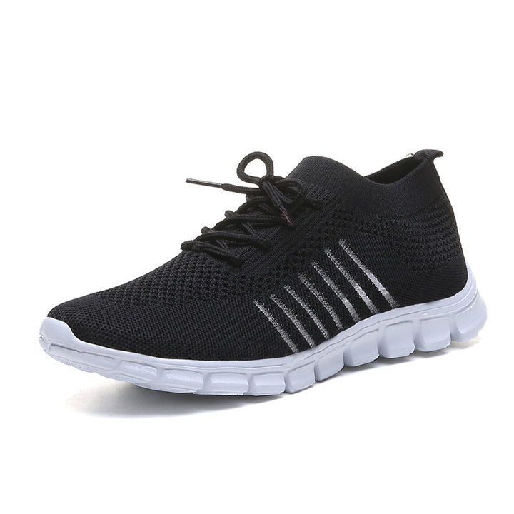 Damen atmungsaktiver Strick-Sneaker mit flexibler Segmentsohle und Komfortfußbett Drune