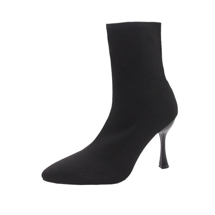 Damen nan Stretch-Sockenstiefelette mit spitzer Zehenpartie und geformtem Stiletto-Absatz Drune