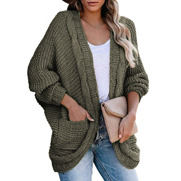 Damen Grobstrickcardigan mit lässiger Silhouette und großen Taschen Drune